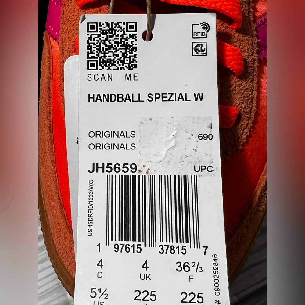 Adidas handball spezial women’s sneaker shoes Orange Pink size 5.5 JH5659 - Picture 10 of 12